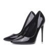 all black 12cm heel