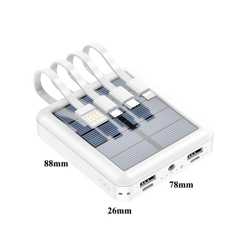 Mini chargeur solaire 30000mAh, pour iPhone 12pro, Huawei, Samsung, Xiaomi